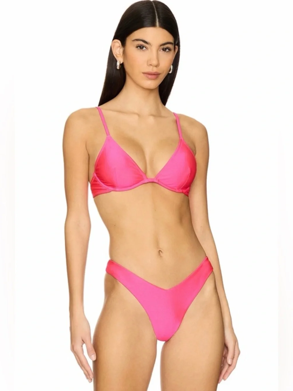 Kulani Kinis Pink Triangle Cheeky Bikini Set - Women Swim